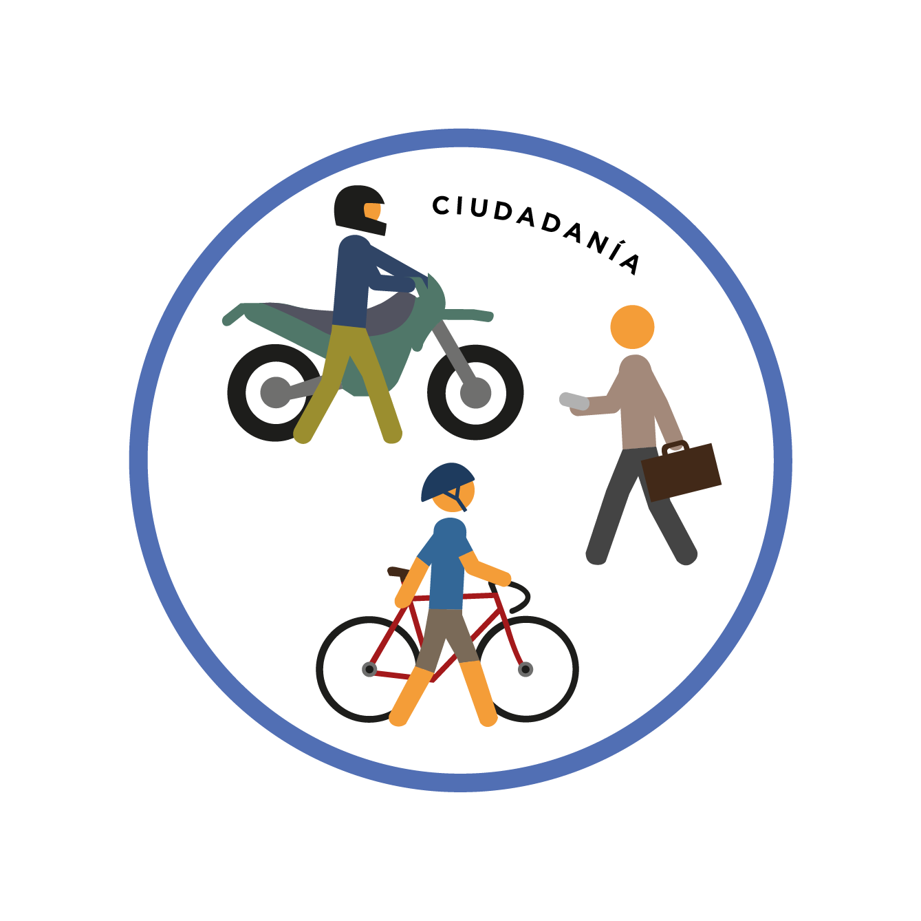 Ciudadanos en un paradero